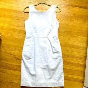 JCrew white suiting dress